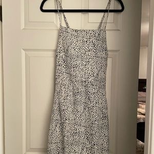 COPY - MISSGUIDED White Dalmatian Print Cami Tie Back Mini Dress